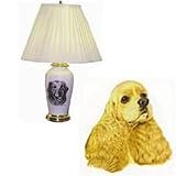 Porcelain Lamp with Cocker Spaniel