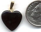 Black Obsidian 15mm Heart Pendant - GP