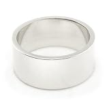10K White Gold Wedding Bands 8mm flat
