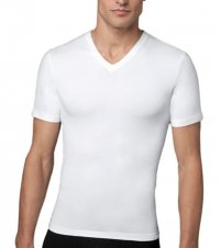 SPANX Moderate Control Cotton Compression V-Neck T-Shirt Shapewear