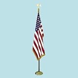 Indoor 3'x5' U.S. Flag, 8-ft. Oak Staff, 2