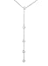 Ladies Lariat Style Cable Chain Necklace with Round Bezel Set Diamond Accents Diamond .70cttw