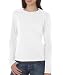 Bella Ladies Crew-Neck L/S T - WHITE - Medium