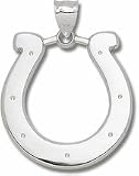 Indianapolis Colts Horseshoe Giant Silver Pendant
