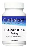 L-Carnitine 500 mg, 30 Caps