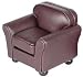 Dollhouse Miniature Brown Leather Look Club Chair