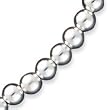 Sterling Silver Beaded Necklace - 16 Inch