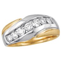 14kt. Two Tone, Men's 1 ct. tw. Diamond Ring