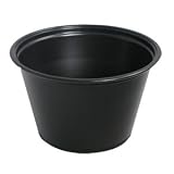 Dart 400pcblk 4 Oz Black Plastic Souffle / Portion Cup 125/pk Dart 400pcblk 4 Oz Black Plastic Souffle / Portion Cup 125/pk
