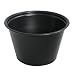 Dart 400pcblk 4 Oz Black Plastic Souffle / Portion Cup 125/pk Image #1 Dart 400pcblk 4 Oz Black Plastic Souffle / Portion Cup 125/pk Image #1