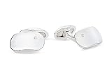 Diamond Cufflinks: Sterling Silver