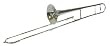 Crystalcello CWD428 B Flat Nickel-plated Slide Trombone with Carrying Case