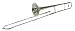 Crystalcello CWD428 B Flat Nickel-plated Slide Trombone with Carrying Case