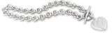 7 Inch Rolo Toggle Bracelet with 1 Diamond by Hot Diamonds Sterling Silver