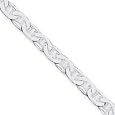 Sterling Silver 7mm Anchor Chain Necklace - 22 Inch - Lobster Claw