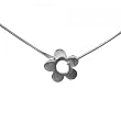 Flower Choker Necklace in Solid Sterling Silver 925