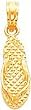 14K Gold Reversible Hawaii Flip Flop Pendant