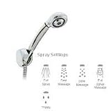 Alsons 410MAPK Euro Style Hand Shower Polished Chrome with Tapered Wall Mount 60 Alsons 410MAPK Euro Style Hand Shower Polished Chrome with Tapered Wall Mount 60