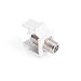 Leviton QuickPort F-Type Bulkhead module Nickel Plated