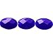 Translucent Light Cobalt 10x15mm Faceted Aa-grade Flat Oval Glass Beads
