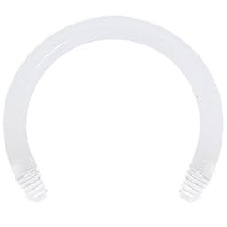 14 Gauge Clear 1/2 Bioplast Flexible Replacement Horse Shoe Circular Barbell