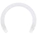 14 Gauge Clear 1/2" BIOPLAST Flexible Replacement Horse Shoe Circular Barbell