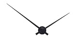 Nextime Wall Clock, 35.4", Aluminum, Black, "Hands"