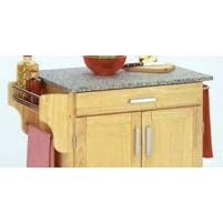 Home Styles Natural Cuisine Cart with Granite Top 9001-0013 by Home Styles