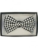 Outer Rebel Fashion Bow Tie- Large Black & White Diamonds