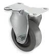 Industrial Grade 1UHZ3 Rigid Caster, 4 In, 250 Lb, Soft Rubber