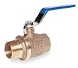 Industrial Grade 6GD23 Ball Valve, 1/2 In, M x FNPT, Forged Brass