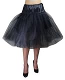 50's Organza Stiff Net Petticoat 23 length Black & White