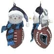 Carolina Panthers 5" Light-Up Snowman Christmas Tree Ornament - NFL Football