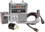 Reliance Controls 31406CRK Pro/Tran 6-Circuit 30 Amp Generator Transfer Switch Kit With Transfer Switch, 10-Foot Power Cord, And Power Inlet Box For Up To 7,500-Watt Generators