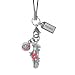 Soccer Shoe Luxury Cell Phone Charm, Metal / Red