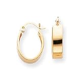 14k Sm. Oval Band Hoop Earrings SE1048