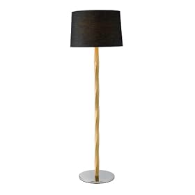 Adesso 6088-12 Timber Floor Lamp, Natural/Black