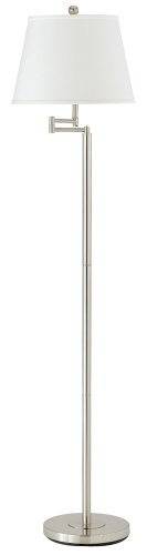 Cal Lighting BO-2077SWFL-BS Andros Metal Swing Arm Floor Lamp in Brushed Steel