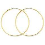 14k Gold 1.25mm Endless Hoop Earring