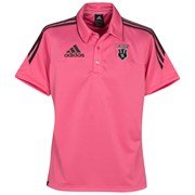 Adidas 2011/12 Stade Francais Polo Shirt Bloom Pink - size Large 42 Adidas 2011/12 Stade Francais Polo Shirt Bloom Pink - size Large 42