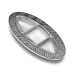 Wilton Armetale Woven Small Oval Divided Tray