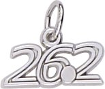  : Marathon 26.2 Plain Charm by Rembrandt Charms