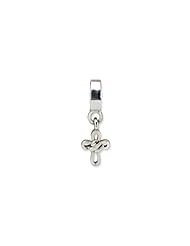 Dangling Cross Charm in Sterling Silver for 3mm Charm Bracelets