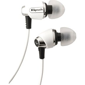 Klipsch IMAGE S4-WH In-Ear Enhanced Bass Noise-Isolating Headphone, White.