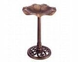 Gardman BA01282 Resin Copper Lily Bird Bath Antique