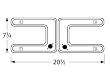 Stainless Steel H-Shaped 2-Piece Burner For Fiesta Grills