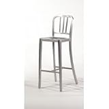 Bar Chair - Cafe (Aluminum) (45 H x 17 W x 22 D overall) by Stacks and Stacks