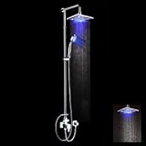 Buy Color Changing LED Shower Faucet with 8 Inch Shower Head + Hand Shower