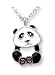 Clearly Charming Gold & European Crystal Panda Pendant Necklace