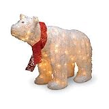 Pre-Lit Indoor-Outdoor Polar Bear with Red Scarf